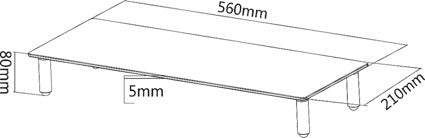 Neomounts Monitorverhoger van glas met instelbare hoogte - 2