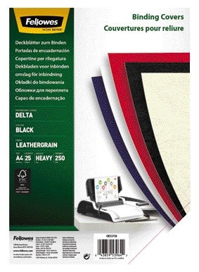 Fellowes A4 Lederlook Voorblad Zwart