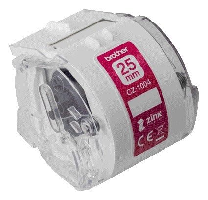Brother CZ-1004 Kleurlabelrol 25mm x 5m, Zelfklevend - 2