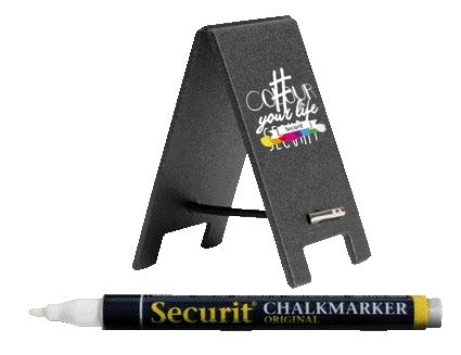 Securit Mini Tafelstandaard Set van 5 zwart krijtbordjes - 3