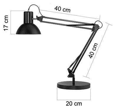 Bureaulamp Unilux Success 80 LED zwart met springveer en voet - 2