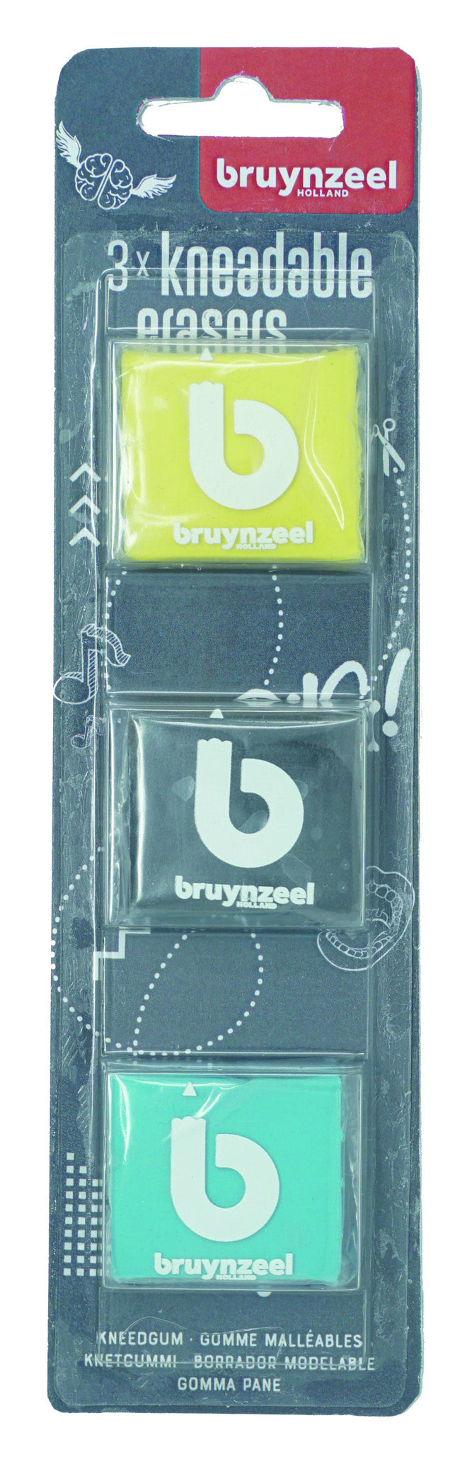 Kneedgum Bruynzeel Teens 3 kleuren