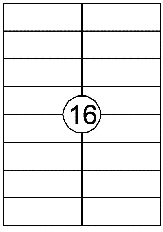 Quantore Zelfklevende A4 Etiketten 105x37 mm, 1600 stuks