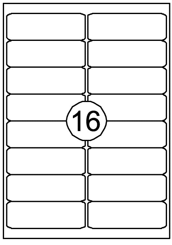 Quantore zelfklevende etiketten 99,1x33,9mm, 1600 stuks