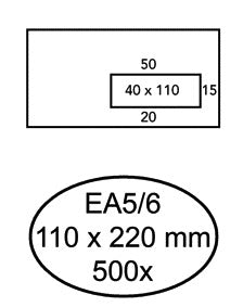 Envelop Hermes EA5/6 vr v10, 80g, 250 stuks
