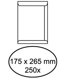 Envelop Akte IEZZY 175x265mm Zelfklevend Wit 100g/m²