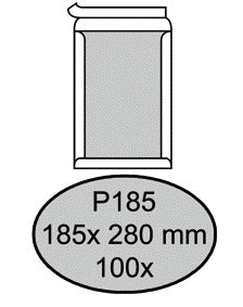 Envelop Quantore bordrug P185 185x280mm 120g/m² met zelfklevende sluiting