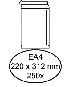 Envelop Hermes Akte EA4 220x312mm Wit FSC-gecertificeerd