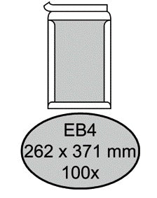 Envelop Quantore bordrug EB4 262x371mm 120g/m² met zelfklevende sluiting