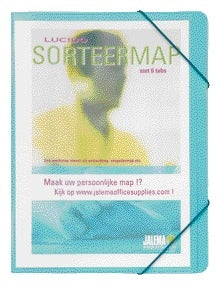 Jalema A4 Sorteermap met 6 vakken, blauw