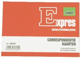 Sigel ivoorkleurige expeditiokaart A6, 200g, pak 50