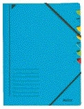 Leitz 7 Tabbladen Sorteermap Karton Blauw