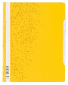 Durable A4 PVC Snellehechter Map Geel met Beschrijfbaar Etiket
