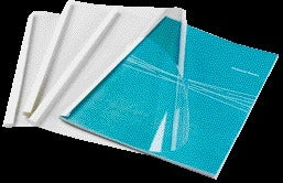 Thermische omslag GBC A4 8mm transparant/wit met filingstrip