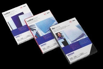 Voorblad GBC A4 Karton Lederlook 250 gram Zwart - 2