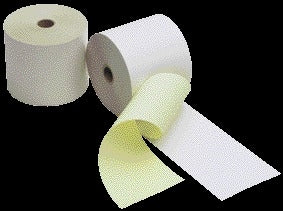 Qbasic Duplo Wit-Gele Telrol 76mm x 25m voor kassasystemen