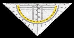 Quantore Transparante Geodriehoek, plexiglas, 180 graden - 2