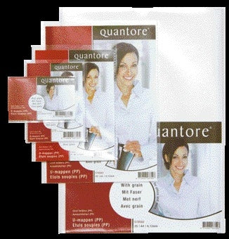 U-map Quantore A5 PP 0.12 mm, 3-zijdig gesloten, mat transparant - 3