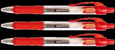Gelschrijver Quantore Grip 0.5mm Rood - 3