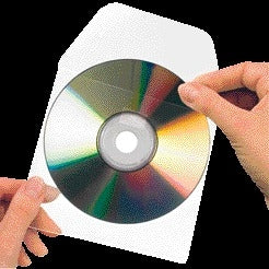 Djois CD/DVD hoes 127x127mm met klep, 10 stuks