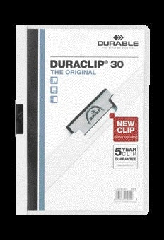 Klemmap Durable 2200 A4 3mm Wit