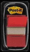 Post-it Indextabs 680 25.4x43.2mm, rood