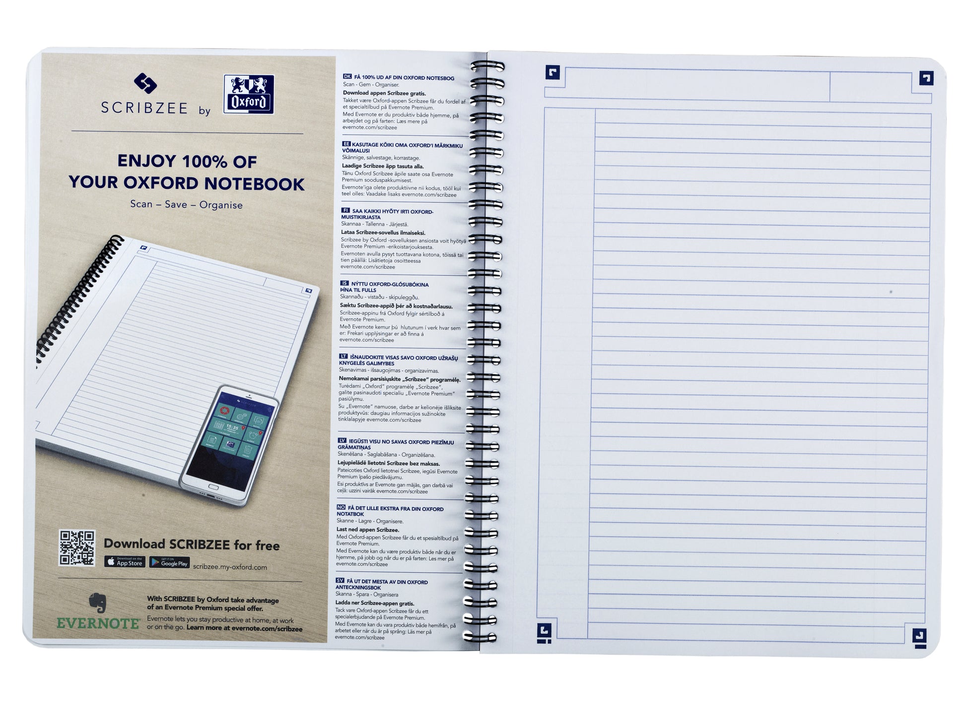 Oxf Touch A5 Spiraalblok gelijnd 140 pagina’s - 3
