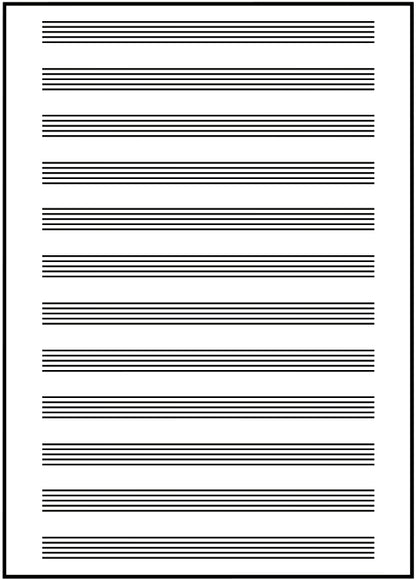 Collegeblok Oxf A4+ muziek 4 gaten 50 vel 80 g blauw - 6