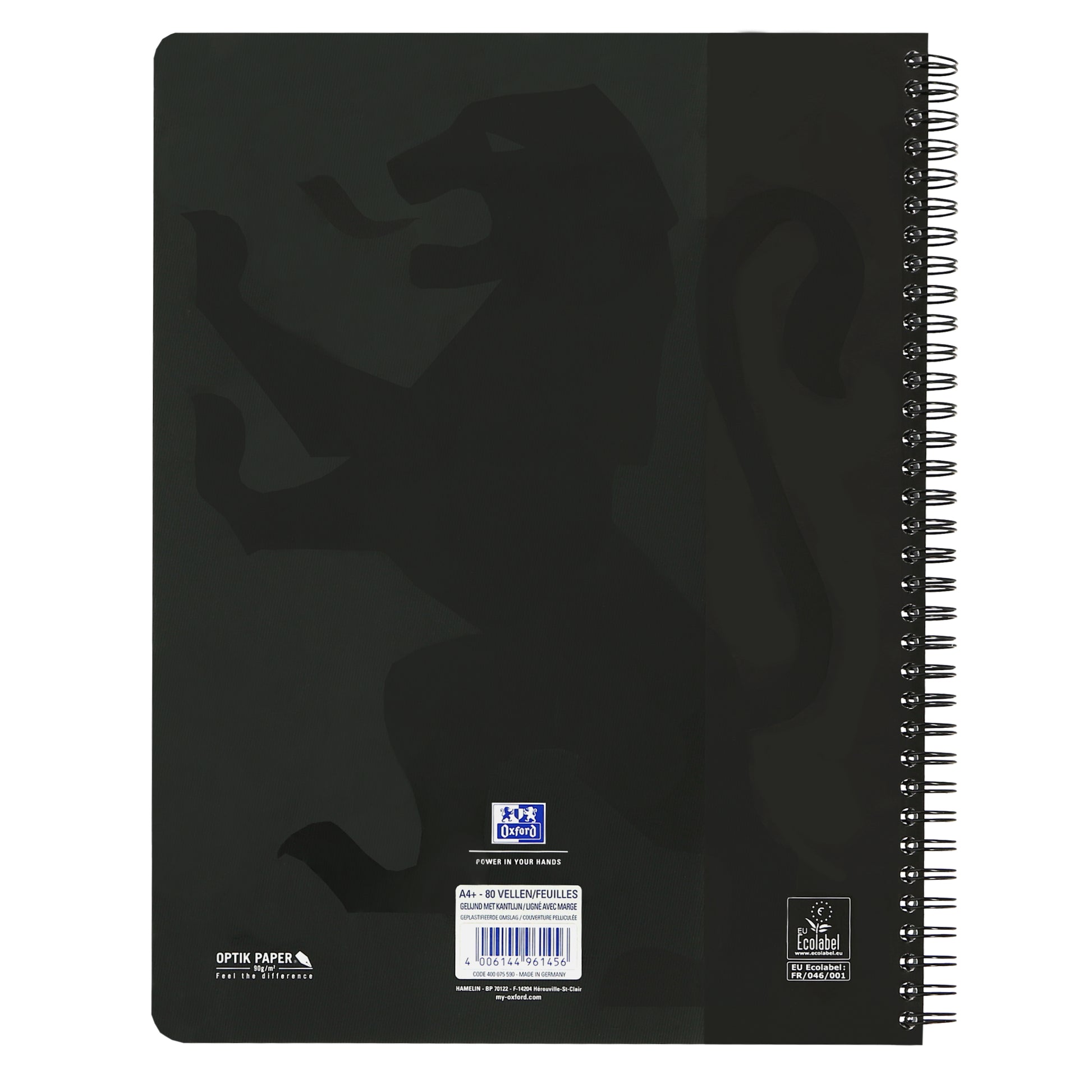 Collegeblok Oxf School A4+ gelijnd 160 vel 80 g assorti - 3