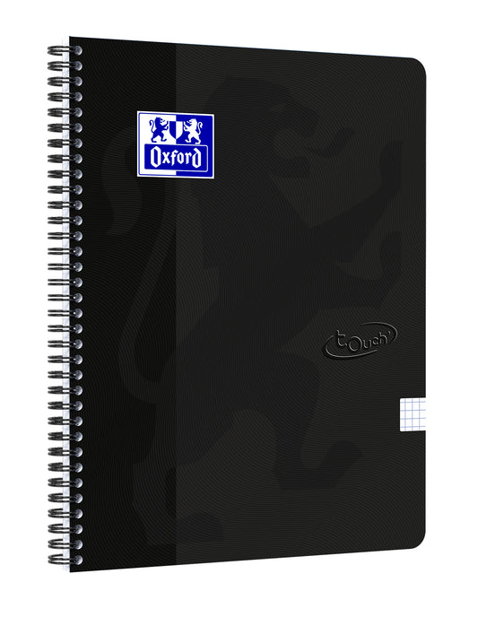 Oxford Touch A4 spiraalblok ruit 5mm 140 pagina's