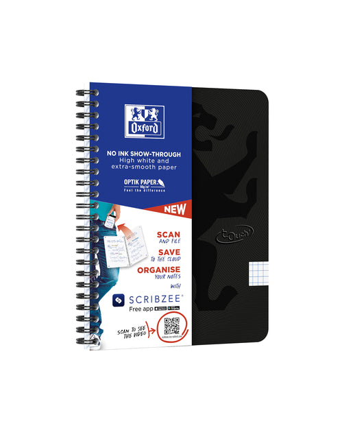 Spiraalblok Oxf Touch A5 ruit 5mm 140 pagina's 80g Soft Touch - 3