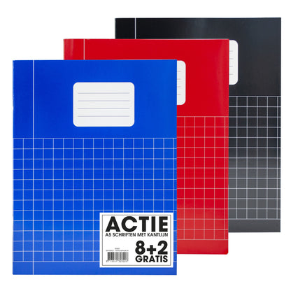 Verhaak Basic A5 Ruit Schrift 10x10mm 80 Pag 60g Assorti - 2