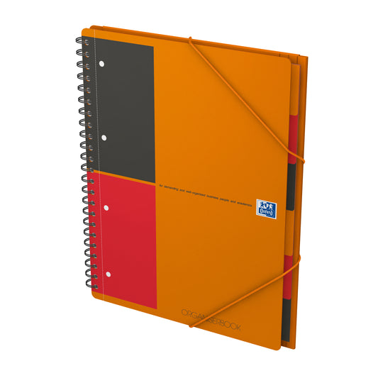 Oxford International Organiser A4+ notitieboek met dubbele spiraal en perforatie