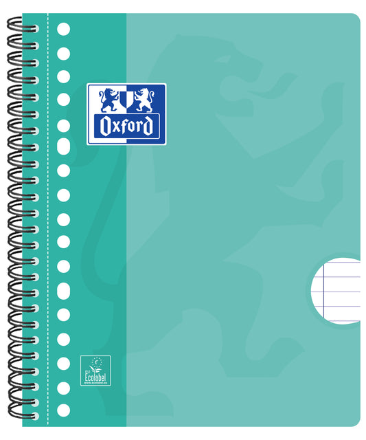 Collegeblok Oxford School A5+ met 17 gaten, 160 pagina's, assorted kleuren - 2
