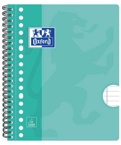Collegeblok Oxford School A5+ met 17 gaten, 160 pagina's, assorted kleuren - 2