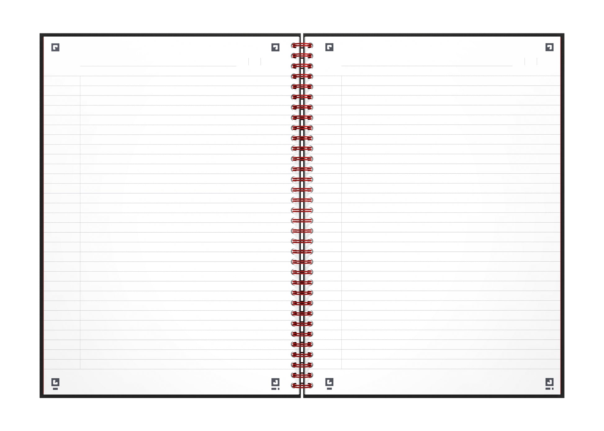 Spiraalnotitieboek Oxf Black n' Red A4 140 blad 80 g/m² - 2