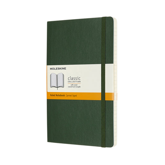 Lijnnotitieboek Moleskine Large 130x210mm, groene kaft