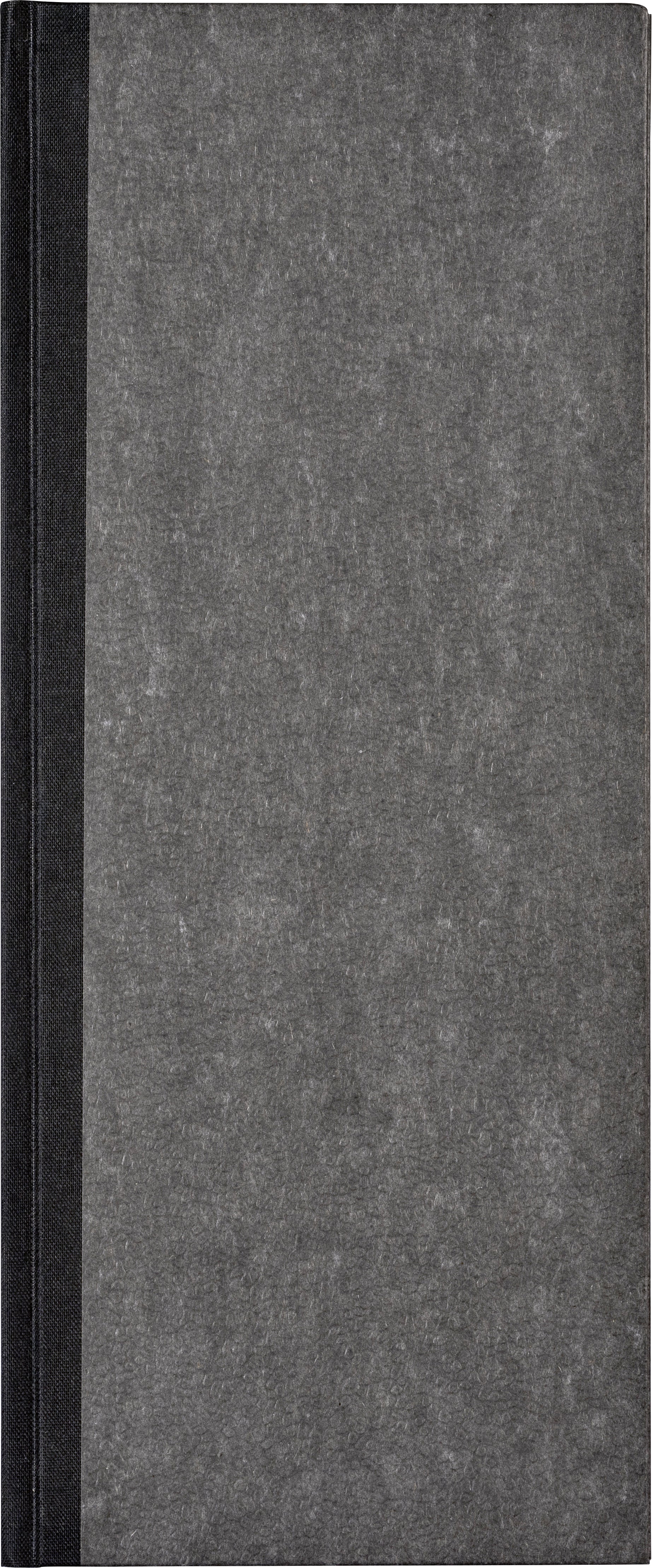 Notitieboek 135x330mm gelinieerd 192 pagina’s grijs