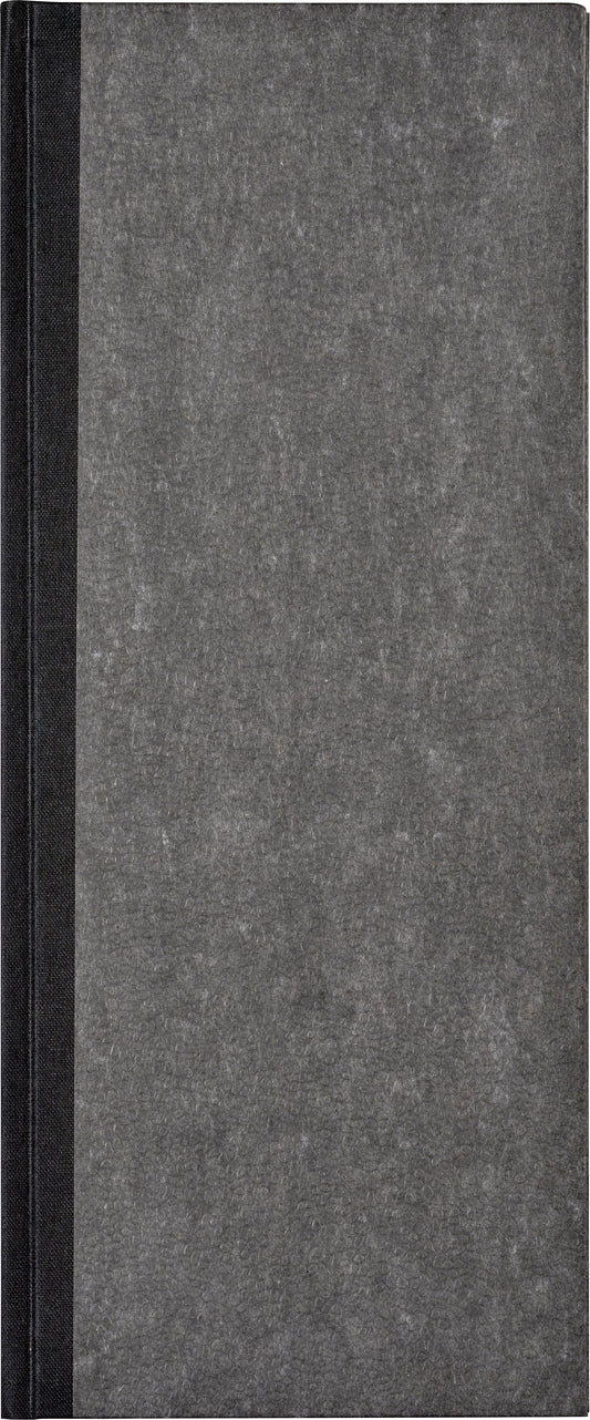 Notitieboek 135x330mm gelinieerd 192 pagina’s grijs