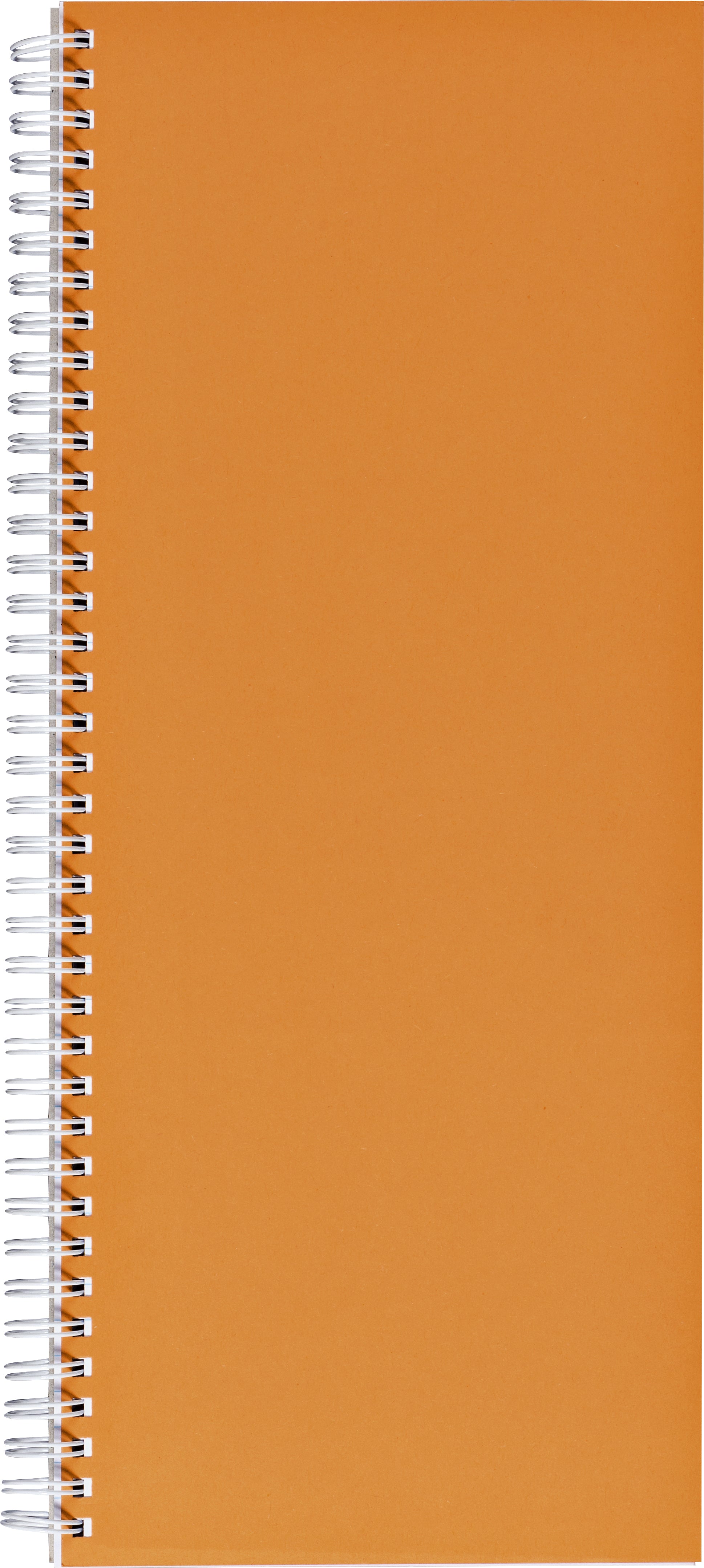 Notitieboek 135x330mm gelinieerd 160 pagina’s spiraal oranje