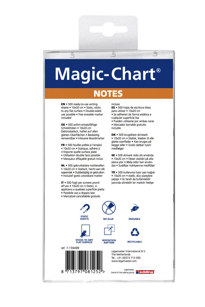 Magic-Chart Notes Legamaster 10x20 cm wit - 3
