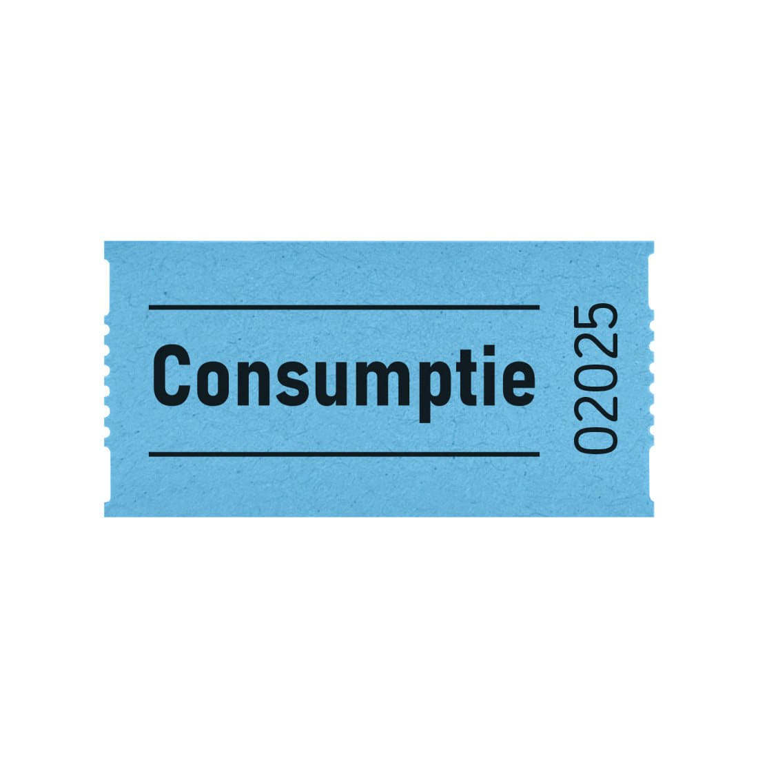 Dubbele Consumptiebon Combicraft 57x30mm, Blauw, 2-zijdig - 2