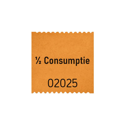 Consumptiebon Combicraft 30x30mm, 2-zijdig, oranje, rol van 500 bonnen - 2