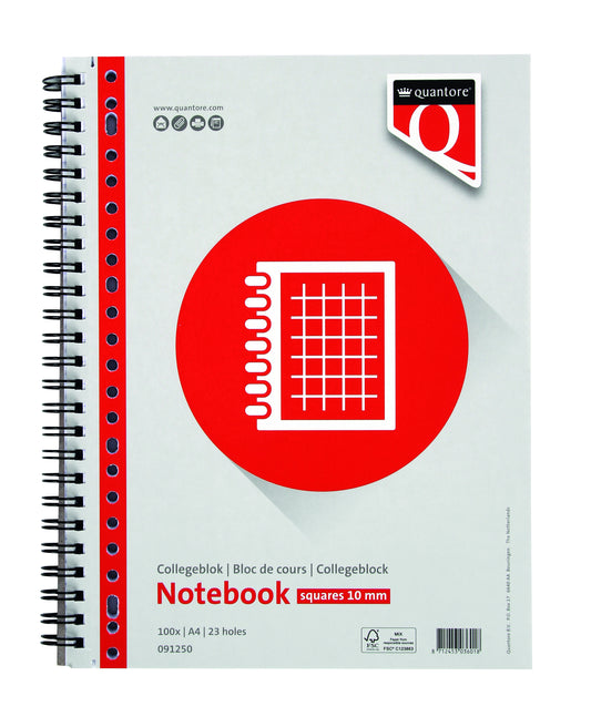 Quantore A4 Ruitblok 10mm 23-gaats 100vel FSC