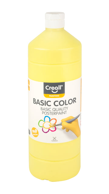 Creall Basic Lichtgeel Plakkaatverf 1000ml Waterbasis