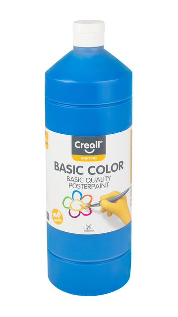 Creall Basic Blauw Plakkaatverf 1000ml - Waterbasis, Natuurlijke Grondstoffen