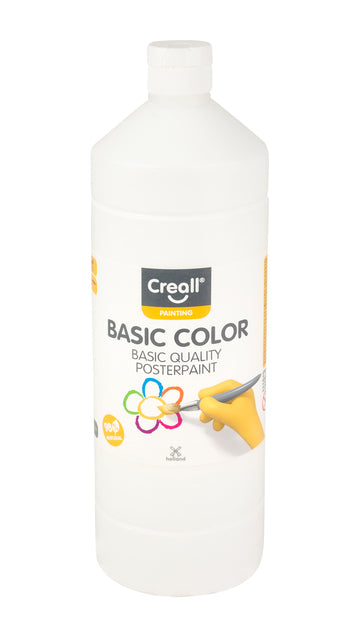 Creall Wit Plakkaatverf 1000ml - Waterbasis, Natuurlijke Grondstoffen