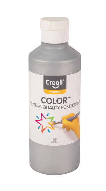 Creall Plakkaatverf Zilver 250 ml waterbasis, hoge pigmentering