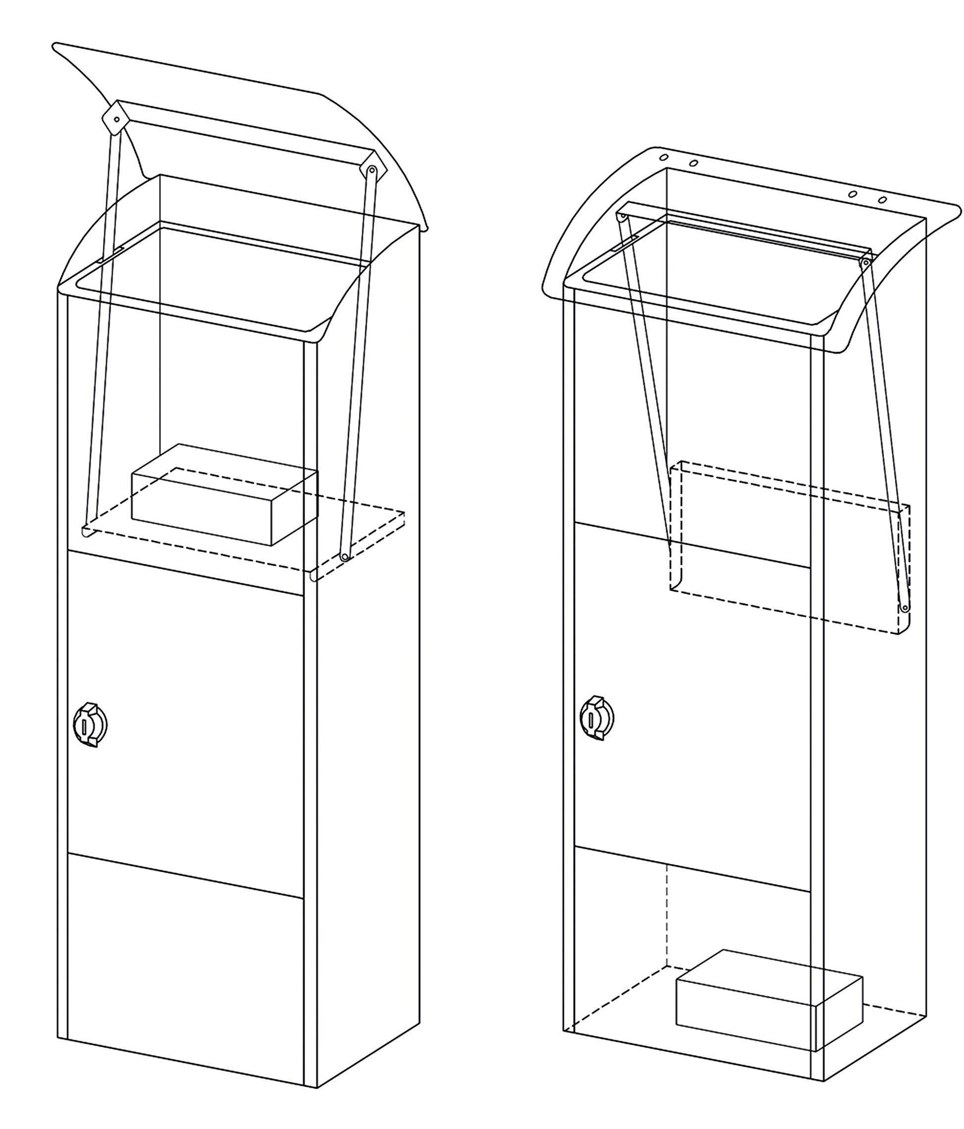 Dropbox Helsinki voor Postpakketten, 39x24x105cm - 5