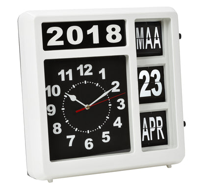 Wandklok Perel Flipover met Kalender, 31 cm - 3